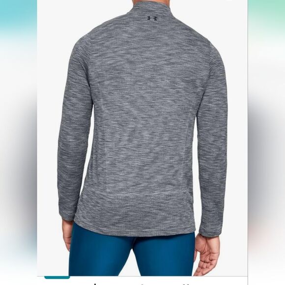 Under Armour Men's Seamless 1/2 Zip. Grey/Black Size M. Excellent Condition - Picture 2 of 6